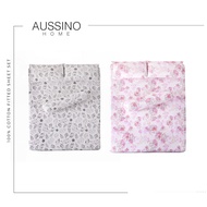 Aussino 100% Cotton Bedsheets Bedding Fitted sheet set
