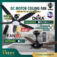 DEKA F5DC PRO / F5DC LED PRO / Hunter / Champion 38 42 46 56 Inch Ceiling Fan with Light LED DC Moto