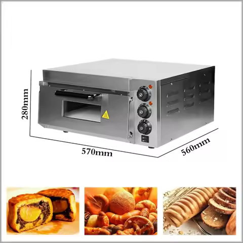 Commercial 2KW Electric Pizza Oven Single Layer Roaster Equipment Chicken Duck Cake Bread Roasting M