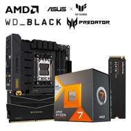 【重磅價】AMD【8核】Ryzen7 7800X3D+華碩 TUF GAMING B650M-PLUS WIFI+Acer Predator Pallas II DDR5-6000 16G*2(黑)+WD_BLACK SN850X 1TB