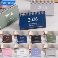 【FY】  2026 New Year Simple Style English Mini Desk Calendar Desktop Notepad Colorful Calendar Decora