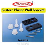 [ TECHPLAS ] (FAA-1012B) Cistern Plastic Wall Bracket Set (Bracket + Screws)