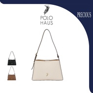 Polo Haus PHACX Classic Collection Wanita Beg Selempang Bahu PU Leather Zipper Beige Brown Kualiti T