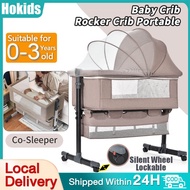 COD Rocker Crib Portable For Baby Co Sleeper Rocker Bassinet Cradle Mobile With Mosquito Net  Wheel COD