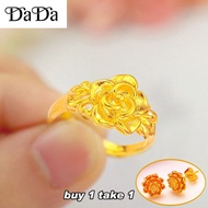 Cincin Emas Bangkok Cop 916 Gold Adjustable Open Ring Gypsophila Love Ring Female Best Jewelry for Women