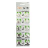 [SG] [10 Pieces] T&E AG7 SR927SW LR927 395 Alkaline Button Battery