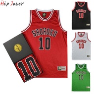 Hipjazer Slam คอสเพลย์ Shohoku Sakuragi 10 # Hanamichi 11 # Rukawa Kaede เสื้อเจอร์ซีย์ Jersey Baske