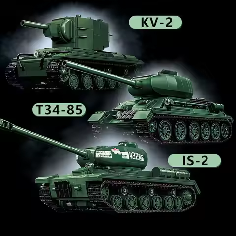 World War II Soviet T34 heavy tank building blocks, military armored vehicle children's puzzle assem