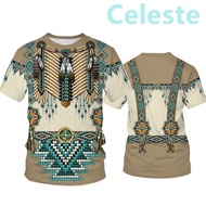 New Trendy 11 Styles Men's Summer 3D Print Indian Style T Shirts Retro Native Americans Indian Patte