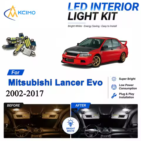 No Error Interior Light Kit For Mitsubishi Lancer Evo Evolution 7 8 9 10 VII VIII IX X 2002-2017 Whi