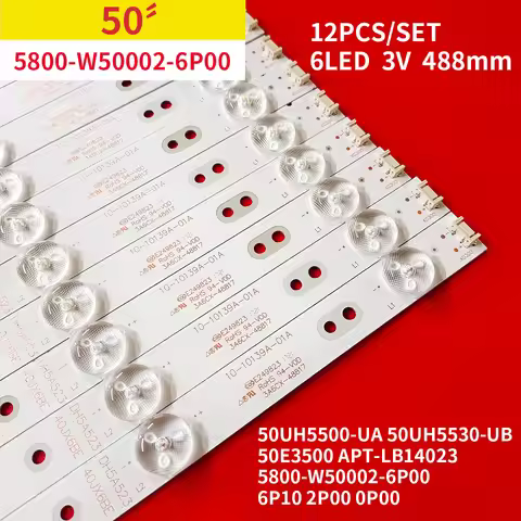12 PCS 6LED 490mm LED backlight strip for 50UH5500 50UH5530 5835-W50002-2P00 5800-W50002-0P00 6P10 2