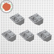 Combo of 5 light gray 2x2x1 reverse slope tiles