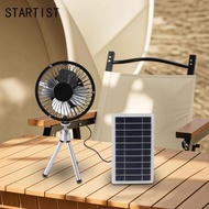 [STARTIST] Solar Panel Fan Solar Powered Fan 10W USB with Rack Cooling Fan for Hiking