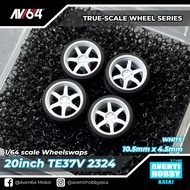 1/64 Wheelswap TE37V 2324 WHITE ( 10.5mm x 4.5mm )