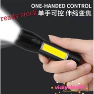 3 mode (High/Strobe/Cob LED Flash) USB rechargeablet Torchlight 迷你充筒电手电筒COB手电筒USB充电COB多功能手电
