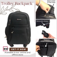 18” and 20” Trolley Backpack light weight Travel 4wheels backpack Canvas Bags Canvas Plain Bag
