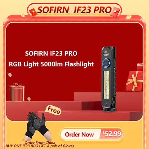 Sofirn IF23 PRO RGB Light 5000lm XHP70B Powerful LED Flashlight 21700 5V 3A USB C Rechargeable Torch