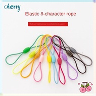 CHERRY 8-shaped Elastic Rope, Plastic Nylon Rope DIY Handmade Accessories, Access Card Hanging Rope