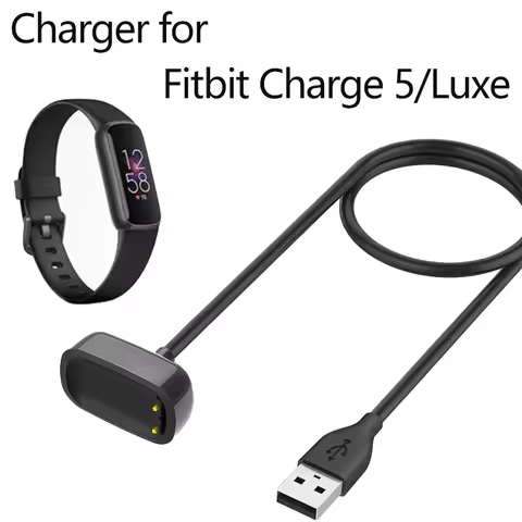USB Charger For Fitbit Charge 5 Charging Cable For Fitbit Luxe USB Charging Charger Dock With Reset 