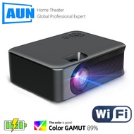 AUN A30C Pro WIFI Portable Home Theater Cinema LED Video MINI Projector Sync Android one for Full HD 1080P 4K Movie Smar