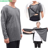 CABEZATWTZ Buttoned Patient Gown, Convenient Washable Bedridden Elderly Care Clothing, Skin-Friendly