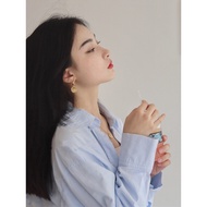 Hot Style Gold Coin Earrings Fashion Simple Retro Hong Kong Style Design 9JH5 648