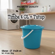 4 Gallon Plastic Bucket + Lid MULTIPLAST 4 Gallon Plastic Bucket/