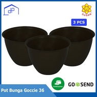 PAKET BUNDLE 3PCS-Pot Bunga Goccie 36-Pot Tanaman-Pot Hias-Pot Plastik
