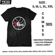 NBA Philadelphia Sixers 76ers Basketball Basic T Shirt Cotton Combed 30s Free Shipping