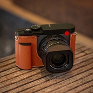 For Leica Q Q3 43 Case With Metal Grip and Base Handmade Genuine Leather Protective Case Q3 43 Half 