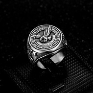 【MODOMOMA】 Eagle Ring Praternal Club Aesthetic Rings for Men Gold Silver Philippine Eagles Fraternal