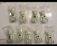 100％Bearbrick 44 Basic 字母 Set 9只 夜光