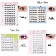 DIY Lashes Self Adhesive Glue-free Reusable Bottom Lash Cluster Eyelash Lash Extension Tools 6/10Row