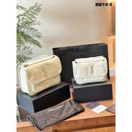 Saint Laurent YSL [Ready Stock] YSL/Saint Laurent New Female Bag niki baby Pleated Wandering Bag Cha