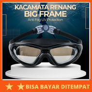 Kacamata Renang Big Frame Anti Fog UV Protection / Kacamata Renang Berenang Selam Menyelam Snorkel S