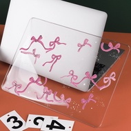 Transparent BOW hard case Compatible For MacBook case M5 2025 A3240 A3241 M4 M3 2024 Air13 15 A3114 