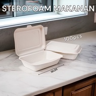 [100pcs] Styrofoam Makanan 1 bal Sterofoam Nasi Sekat Foam Bubur Hamburger HB Mangkok Fom Nasi Selam