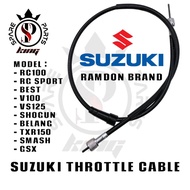 SUZUKI TXR150 VS125 V100 RG SPORT RG110 RGS RC100 SHOGUN SMASH BEST RC110 BELANGGSX THROTTLE CABLE