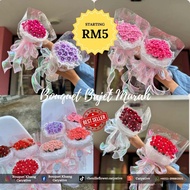 RM5 Bouquet murah bajet Graduation Bunga Kawat Bulu/ Chenille Flower/Pipe Cleaner Flower/ Fuzzy Wire