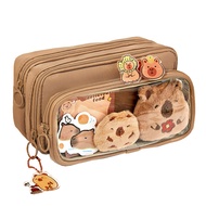 mooncute|  Travel Pencil Case Pencil Case with Multiple Functions Detachable Multi-layer Pencil Case