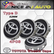 Toyota 57mm 62mm Rim Cap Vios Avanza Innova Camry Alphard Sport Rim Centre Cap