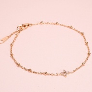 Grace Fine Jewelry 9K Gold Bracelet Clover-Shaped Gem