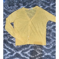 Cardigan crop/ yellow cardigan thrift cardigan