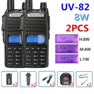 2 ชิ้น วิทยุสื่อสารมือถือ Baofeng UV-82 แบตเตอรี่ 2000mAh 2 PTT VHF UHF วิทยุสองทาง วิทยุ Ham CB สำห