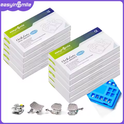 10Pk/5Pk/1Pk Option Orthdoontic brackets Dental odontología‌ mini braces ROTH/MBT 345 Slot. 022 mesh