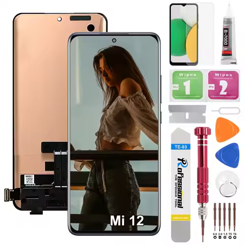 6.28"For Xiaomi 12 12x 12S LCD 2201123G Display Touch Screen Digitizer Assembly For Xiaomi mi 12 12X
