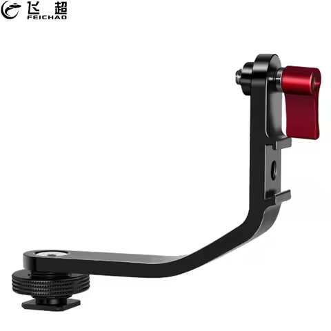 L Shape Bracket Mic Stand Camera Handle Grip for 5" 5.5" 6" SLR Monitor Hot Shoe 1/4 Mount 360° Exte