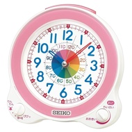 Seiko clock alarm clock table clock educational analog light pink 134×130×85mm KR524P