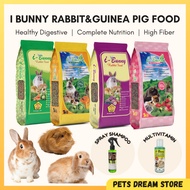i-Bunny Rabbit Food Guinea Pig Food 1kg High Fiber Healthy Fruity Flavor Hay Vege Pumpkin Makanan Ar