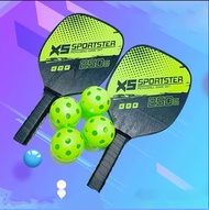 Pickleball Paddle Racket Set 2 Ultra Cushion 4 Pickleballs Balls